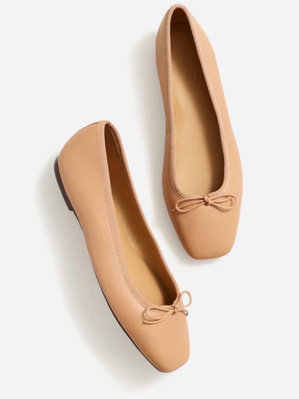 Madewell leather Anelise ballet flats warm sand size 7.5